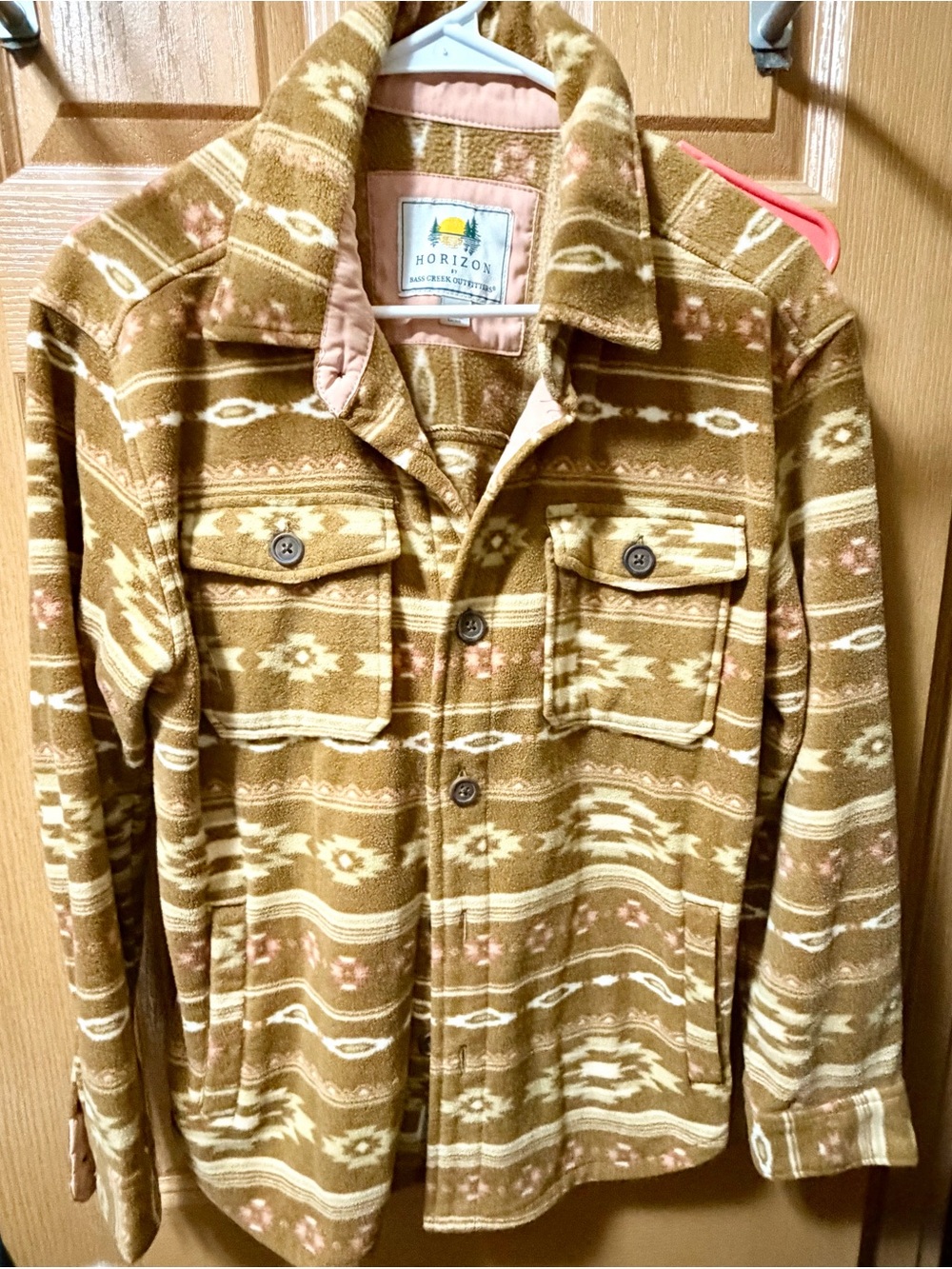 Horizon Tan Aztec-Print Kids' Jean Jacket